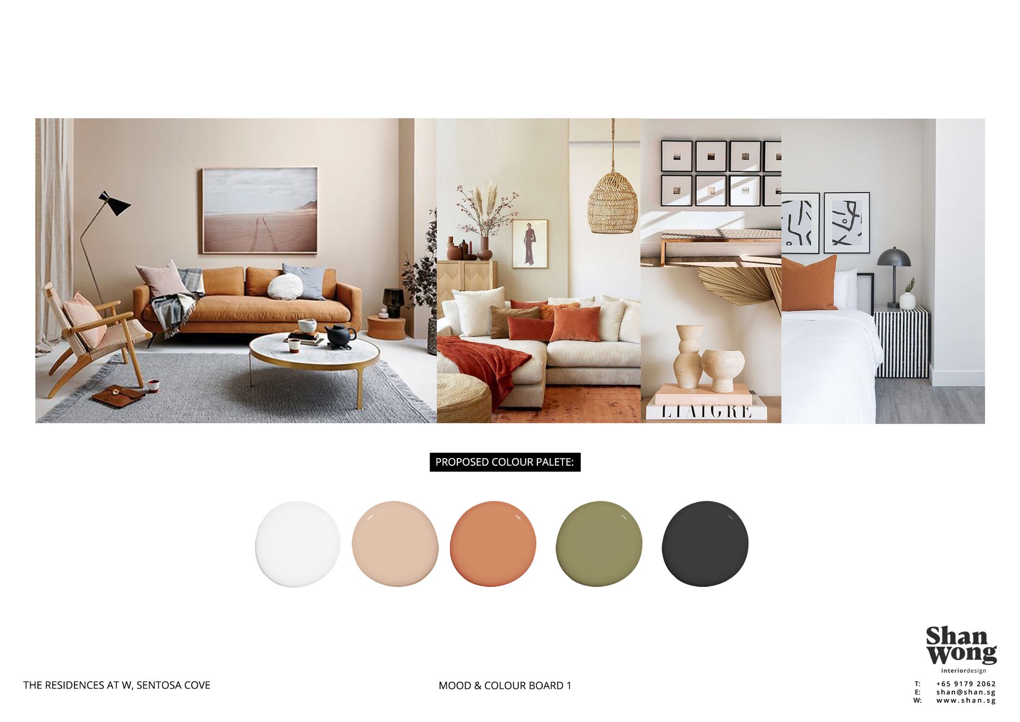 Color board to visualise the space and set the direction