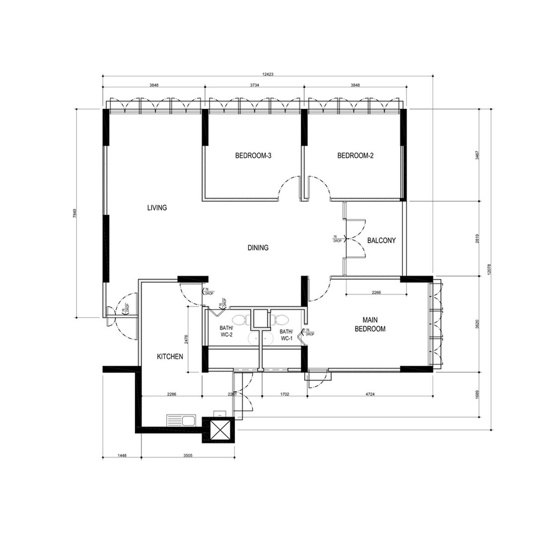 Blueprint based on official drawings